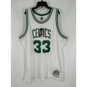 Larry Bird Mitchell & Ness 1985-85 Boston Celtics Jersey Sewn Stitched Mens 2XL